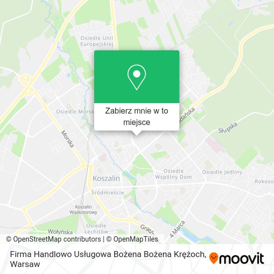 Mapa Firma Handlowo Usługowa Bożena Bożena Krężoch