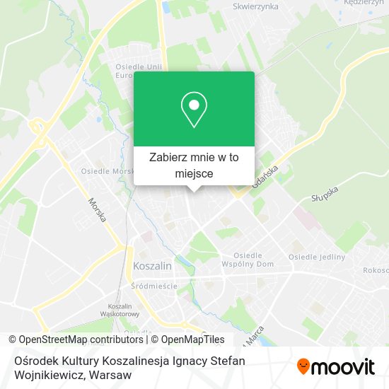 Mapa Ośrodek Kultury Koszalinesja Ignacy Stefan Wojnikiewicz