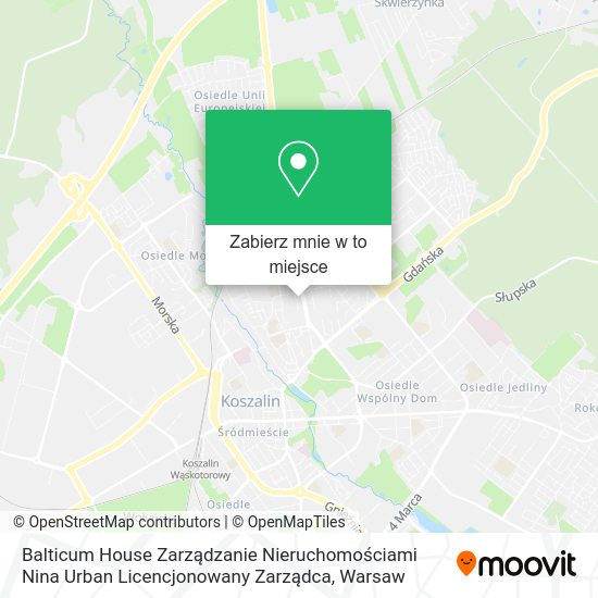 Mapa Balticum House Zarządzanie Nieruchomościami Nina Urban Licencjonowany Zarządca