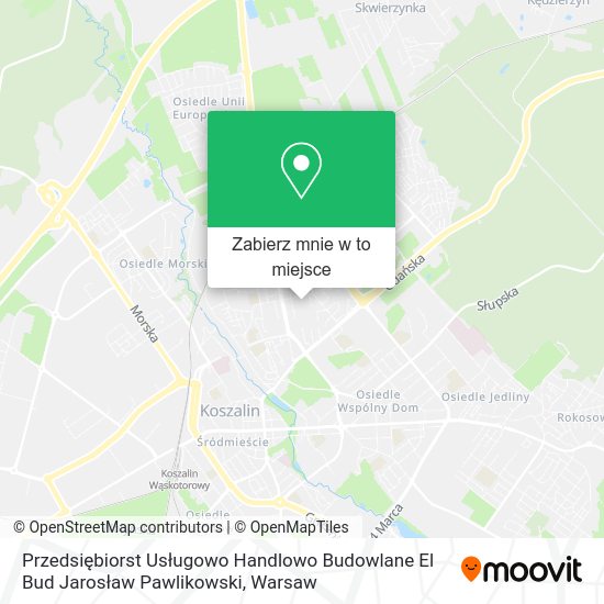 Mapa Przedsiębiorst Usługowo Handlowo Budowlane El Bud Jarosław Pawlikowski