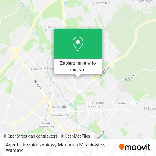 Mapa Agent Ubezpieczeniowy Marianna Milasiewicz