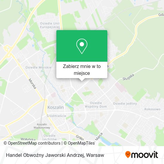 Mapa Handel Obwoźny Jaworski Andrzej