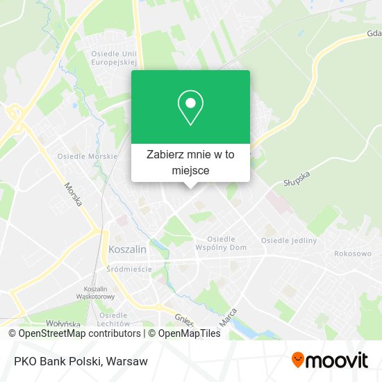 Mapa PKO Bank Polski