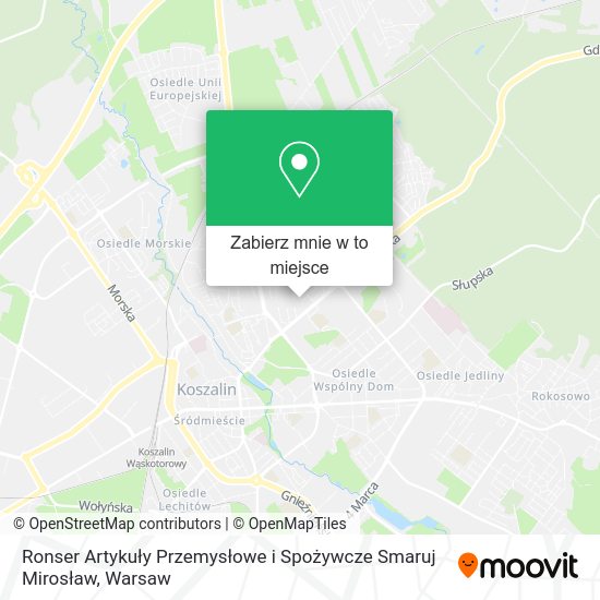 Mapa Ronser Artykuły Przemysłowe i Spożywcze Smaruj Mirosław