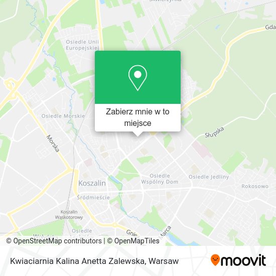 Mapa Kwiaciarnia Kalina Anetta Zalewska