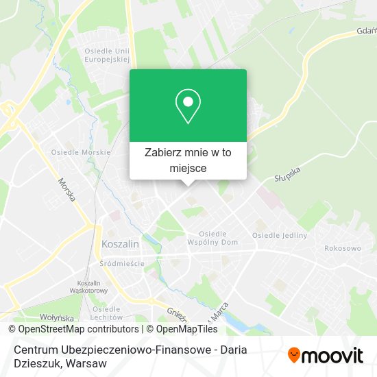 Mapa Centrum Ubezpieczeniowo-Finansowe - Daria Dzieszuk