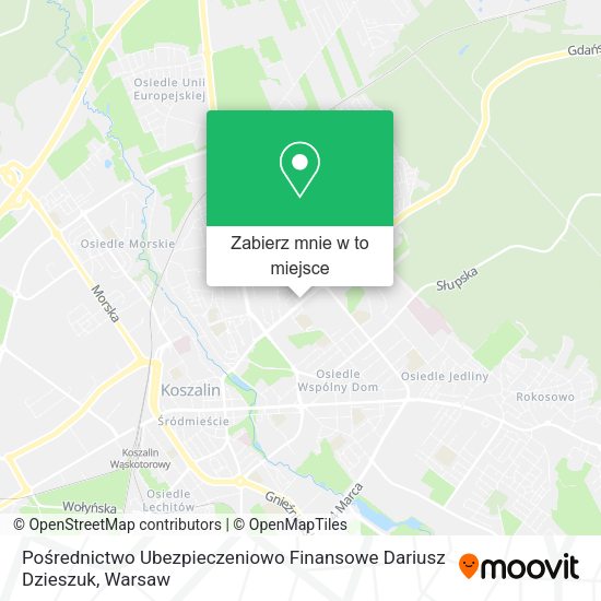 Mapa Pośrednictwo Ubezpieczeniowo Finansowe Dariusz Dzieszuk