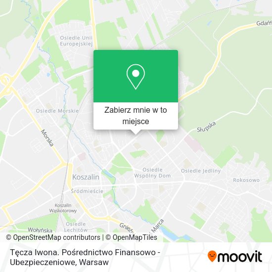 Mapa Tęcza Iwona. Pośrednictwo Finansowo - Ubezpieczeniowe