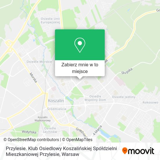 Mapa Przylesie. Klub Osiedlowy Koszalińskiej Spółdzielni Mieszkaniowej Przylesie