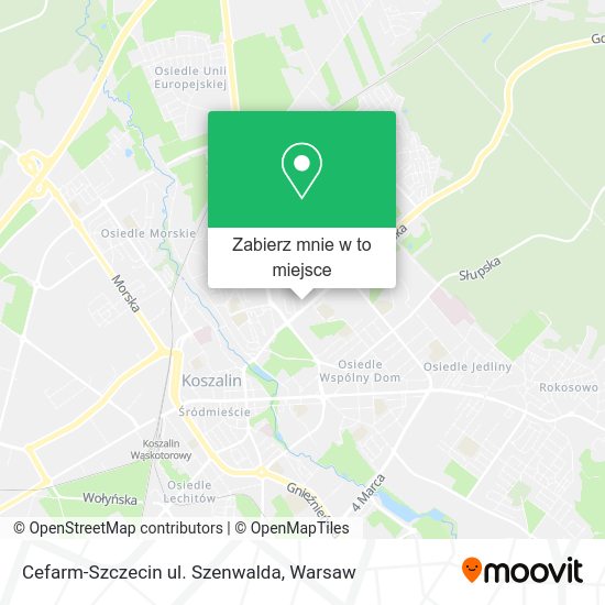 Mapa Cefarm-Szczecin ul. Szenwalda