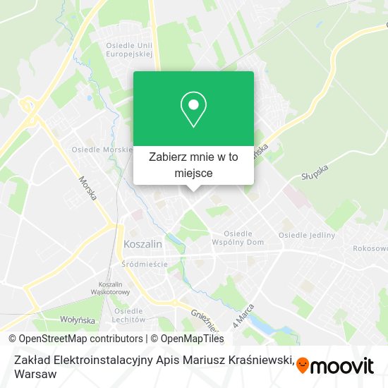 Mapa Zakład Elektroinstalacyjny Apis Mariusz Kraśniewski