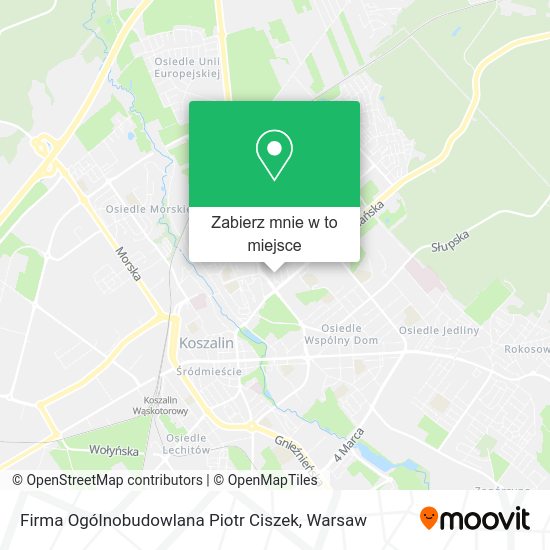 Mapa Firma Ogólnobudowlana Piotr Ciszek