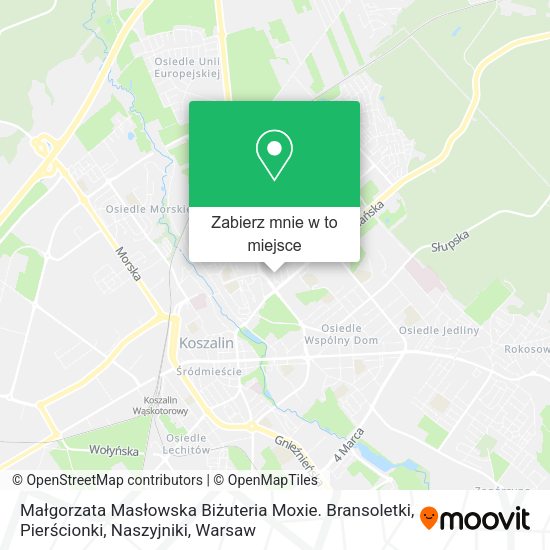 Mapa Małgorzata Masłowska Biżuteria Moxie. Bransoletki, Pierścionki, Naszyjniki