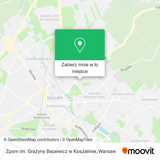 Mapa Zpsm im. Grażyny Bacewicz w Koszalinie