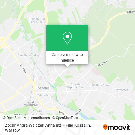 Mapa Zpchr Andra Walczak Anna inż. - Filia Koszalin