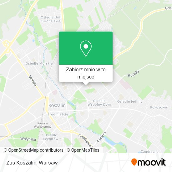 Mapa Zus Koszalin