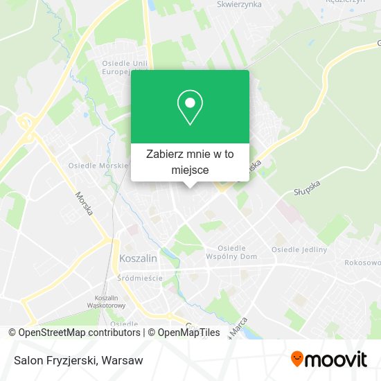 Mapa Salon Fryzjerski