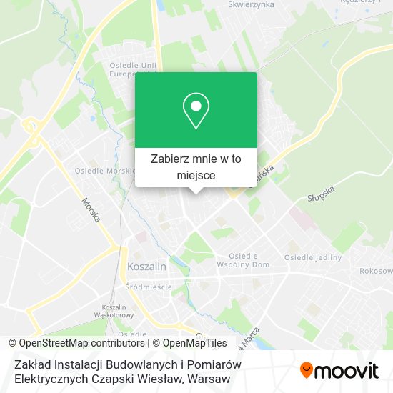 Mapa Zakład Instalacji Budowlanych i Pomiarów Elektrycznych Czapski Wiesław