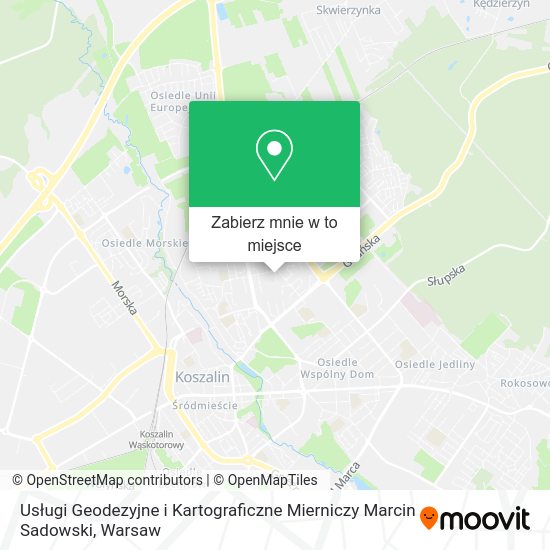 Mapa Usługi Geodezyjne i Kartograficzne Mierniczy Marcin Sadowski