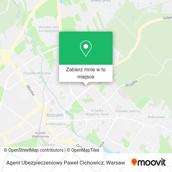 Mapa Agent Ubezpieczeniowy Paweł Cichowicz