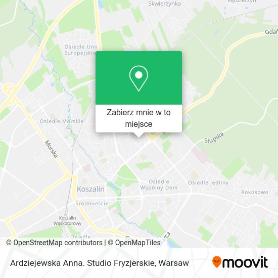 Mapa Ardziejewska Anna. Studio Fryzjerskie