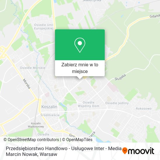 Mapa Przedsiębiorstwo Handlowo - Usługowe Inter - Media Marcin Nowak