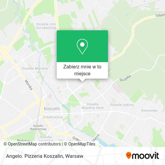 Mapa Angelo. Pizzeria Koszalin