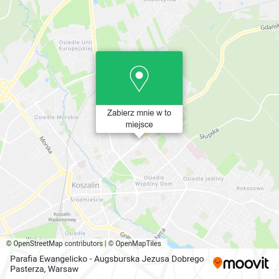 Mapa Parafia Ewangelicko - Augsburska Jezusa Dobrego Pasterza