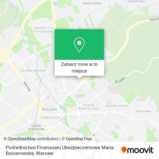 Mapa Pośrednictwo Finansowo Ubezpieczeniowe Maria Balcerowska