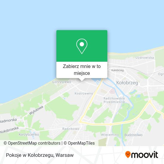 Mapa Pokoje w Kołobrzegu