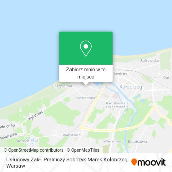 Mapa Usługowy Zakł. Pralniczy Sobczyk Marek Kołobrzeg