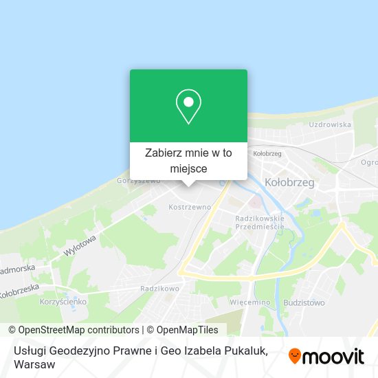 Mapa Usługi Geodezyjno Prawne i Geo Izabela Pukaluk