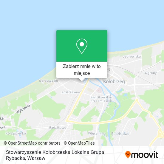 Mapa Stowarzyszenie Kołobrzeska Lokalna Grupa Rybacka