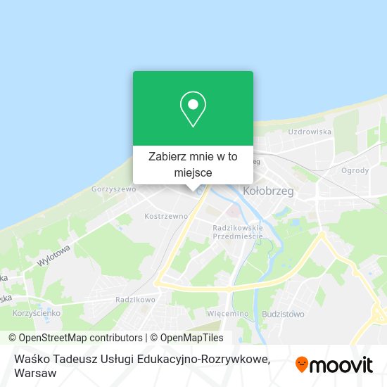 Mapa Waśko Tadeusz Usługi Edukacyjno-Rozrywkowe