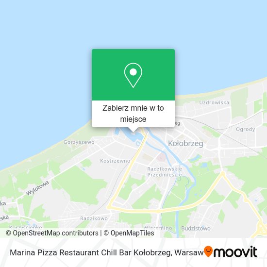 Mapa Marina Pizza Restaurant Chill Bar Kołobrzeg