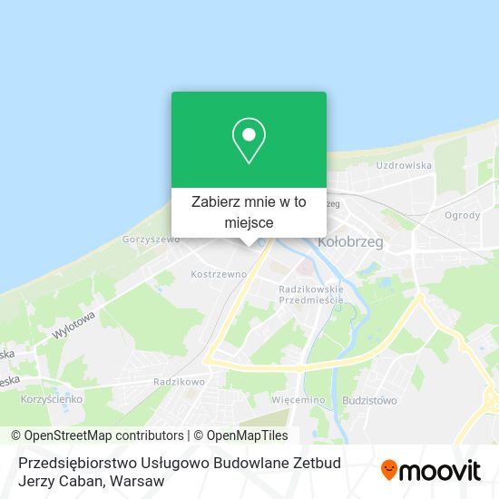Mapa Przedsiębiorstwo Usługowo Budowlane Zetbud Jerzy Caban