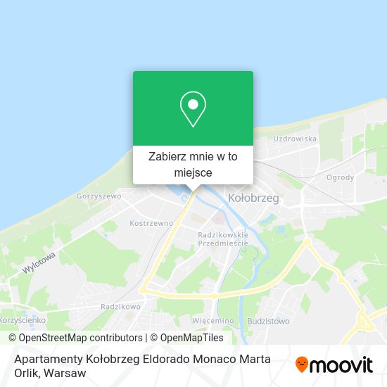 Mapa Apartamenty Kołobrzeg Eldorado Monaco Marta Orlik