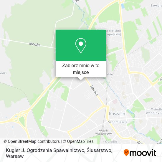 Mapa Kugler J. Ogrodzenia Spawalnictwo, Ślusarstwo