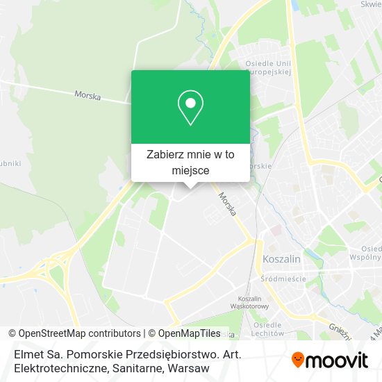 Mapa Elmet Sa. Pomorskie Przedsiębiorstwo. Art. Elektrotechniczne, Sanitarne