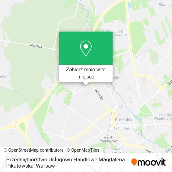 Mapa Przedsiębiorstwo Usługowo Handlowe Magdalena Pikutowska