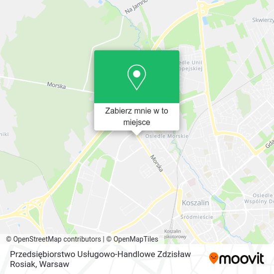 Mapa Przedsiębiorstwo Usługowo-Handlowe Zdzisław Rosiak