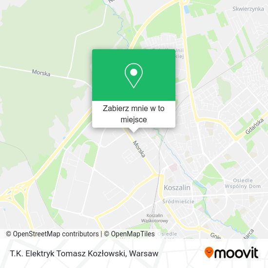 Mapa T.K. Elektryk Tomasz Kozłowski