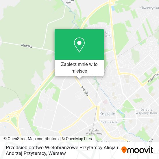 Mapa Przedsiebiorstwo Wielobranzowe Przytarscy Alicja i Andrzej Przytarscy