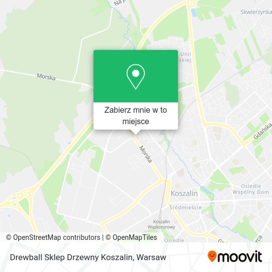 Mapa Drewball Sklep Drzewny Koszalin