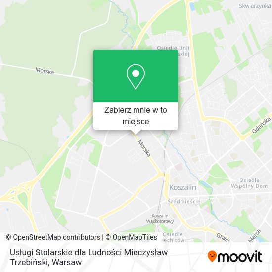 Mapa Usługi Stolarskie dla Ludności Mieczysław Trzebiński