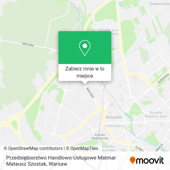 Mapa Przedsiębiorstwo Handlowo-Usługowe Matmar Mateusz Szostak