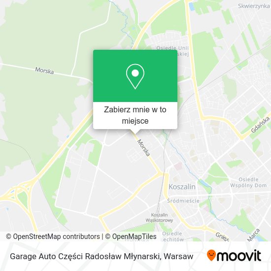 Mapa Garage Auto Części Radosław Młynarski