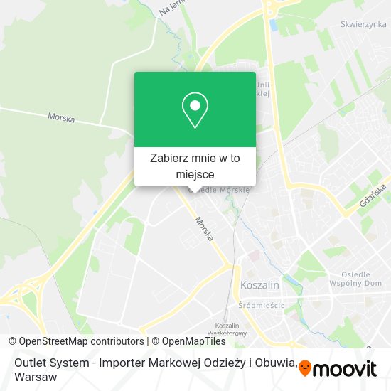 Mapa Outlet System - Importer Markowej Odzieży i Obuwia