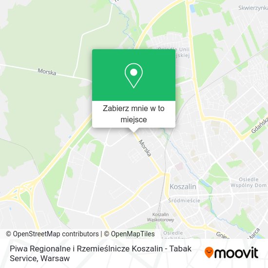 Mapa Piwa Regionalne i Rzemieślnicze Koszalin - Tabak Service