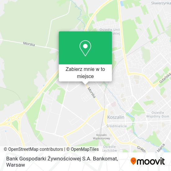 Mapa Bank Gospodarki Żywnościowej S.A. Bankomat